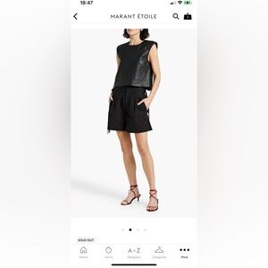 Etoile designer black shorts. New with tags, never been worn.